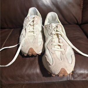 New Balance Cream and Tan Sneakers